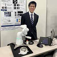 中島優作がJST未来社会創造事業　第２回公開成果報告会で粉体粉砕ロボットのデモを行いました。